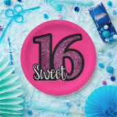 Assiettes En Carton 16èmes plats d'anniversaire de bonbon (Fête)