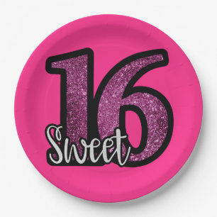 Assiettes En Carton 16èmes plats d'anniversaire de bonbon