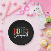 Assiettes En Carton 1865 Liberté Célébration de l'histoire noire (Fête)