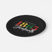 Assiettes En Carton 1865 Liberté Célébration de l'histoire noire (Angle)