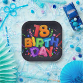 Assiettes En Carton 18e anniversaire (Fête)