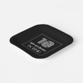 Assiettes En Carton 18e anniversaire — Art Déco Inspiré Look "18" + No (Angulaire)