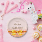 Assiettes En Carton 18e anniversaire blush rose or élégant arc (Fête)