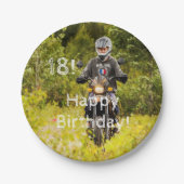 Assiettes En Carton 18e anniversaire photo garçon (Devant)