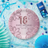 Assiettes En Carton 18e anniversaire Pink Princess Parties scintillant (Fête)