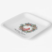 Assiettes En Carton 18th Birthday Red Cardinal Wreath Custom (Angulaire)