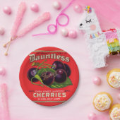 Assiettes En Carton 1930s Cerises innombrables dans le sirop lourd peu (Fête)