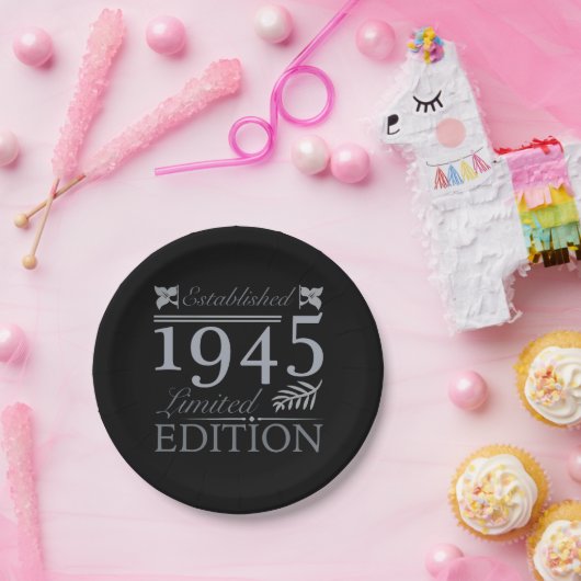 Assiettes En Carton 1945 Limited Edition 80e anniversaire (Fête)
