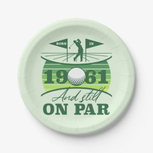 Assiettes En Carton 1961 60e anniversaire de golf Lover