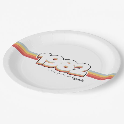 Assiettes En Carton 1982 The birth of legends (Angle)