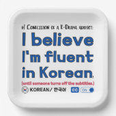 Assiettes En Carton #1 Confession d'un toxicomane de théâtre K (Recto)