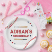Assiettes En Carton 1er anniversaire Baseball (Fête)