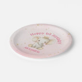 Assiettes En Carton 1er anniversaire de bébé éléphant princesse person (Angle)