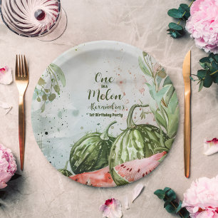 Assiettes En Carton 1er anniversaire de la pastèque