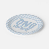 Assiettes En Carton 1er anniversaire fête mignonne Pastel Blue Onederf (Angle)