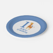 Assiettes En Carton 1er anniversaire Giraffe & Bird (Angle)