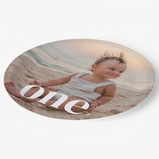 Assiettes En Carton 1er anniversaire Photo - un (Angle)