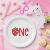 Assiettes En Carton 1er anniversaire Une fraise (Fête)