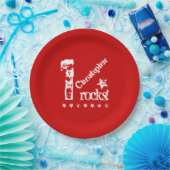 Assiettes En Carton 1er BÉBÉ Anniversaire Diagonal Design Grunge Stars (Fête)