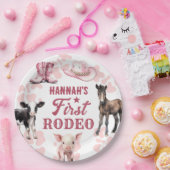 Assiettes En Carton 1ère plaque de papier Rodeo Rose Anniversaire (Fête)