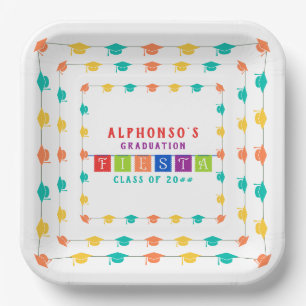 Assiettes En Carton 2024 Colorful Mexican Fiesta Graduation Party