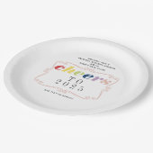 Assiettes En Carton 2025 Cheers Modern Retro Holiday Happy New Year (Angle)