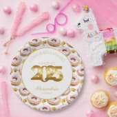 Assiettes En Carton 2025 Donuts and Degrees Gold Graduation (Fête)
