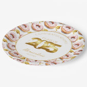 Assiettes En Carton 2025 Donuts and Degrees Gold Graduation (Angle)