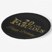 Assiettes En Carton 20e anniversaire (Angle)