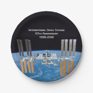 Assiettes En Carton 20e anniversaire de la Station spatiale internatio