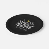 Assiettes En Carton 20e anniversaire du Mariage (Angle)