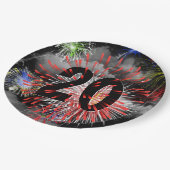 Assiettes En Carton 20e anniversaire Feu d'artifice dans les nuages Pl (Angle)