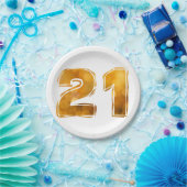 Assiettes En Carton 21 21e anniversaire (Fête)