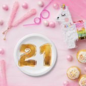 Assiettes En Carton 21 21e anniversaire (Fête)