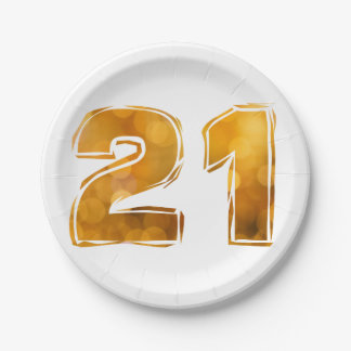 Assiettes En Carton 21 21e anniversaire