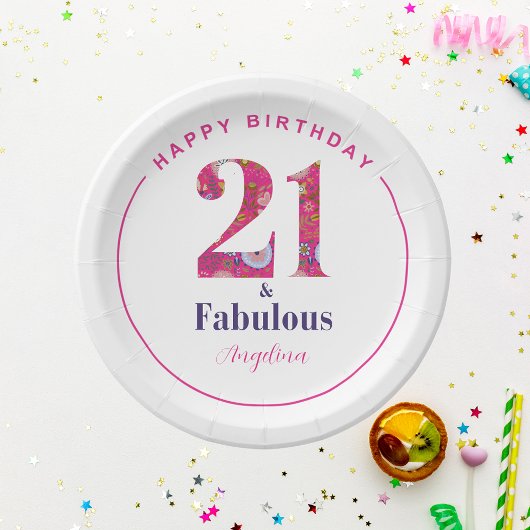 Assiettes En Carton 21 et Fabuleux 21e anniversaire