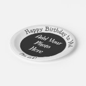 Assiettes En Carton 21e anniversaire Ajouter photo Plaque papier perso (Angle)