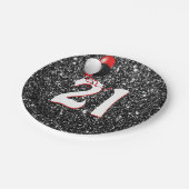 Assiettes En Carton 21e anniversaire Ballons sur Parties scintillant n (Angle)