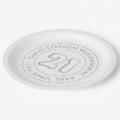 Assiettes En Carton 21e anniversaire commémoratif (Angle)