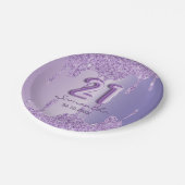 Assiettes En Carton 21e anniversaire gouttes de parties scintillant po (Angle)