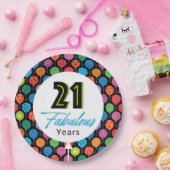 Assiettes En Carton 21e ballons d'anniversaire (Fête)