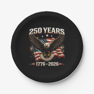Assiettes En Carton 250 Ans USA Aigle Patriotique 250e Indépendance