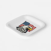 Assiettes En Carton 250e anniversaire USA Plaque papier - American Eag (Angulaire)