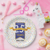 Assiettes En Carton 25 e ANNIVERSAIRE Design (Fête)