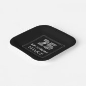 Assiettes En Carton 25e anniversaire — Art Déco Inspiré Look "25" + No (Angulaire)