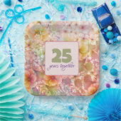 Assiettes En Carton 25e anniversaire Cosmos Floral Design (Fête)