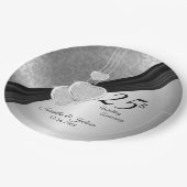 Assiettes En Carton 25e anniversaire d'argent (Angle)