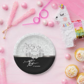 Assiettes En Carton 25e anniversaire de l'argent et du Mariage blanc (Fête)