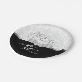 Assiettes En Carton 25e anniversaire de l'argent et du Mariage blanc (Angle)