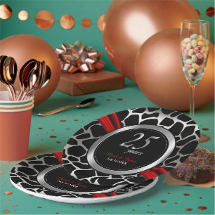 Assiettes En Carton 25e anniversaire du Mariage d'argent exotique